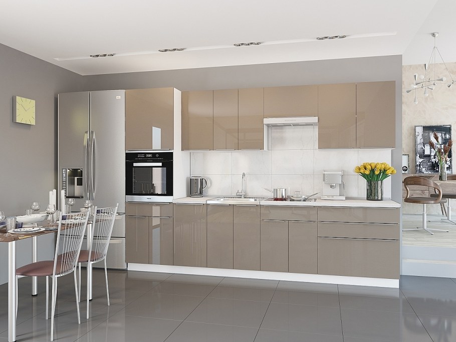 Кухня в коричневом цвете