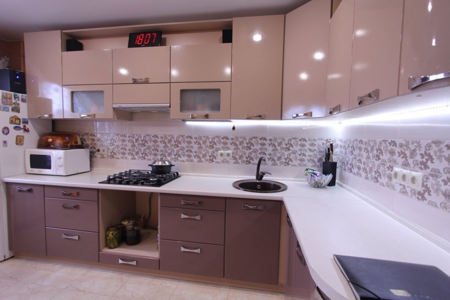 Кухня Ксения белый глянец Стендмебель