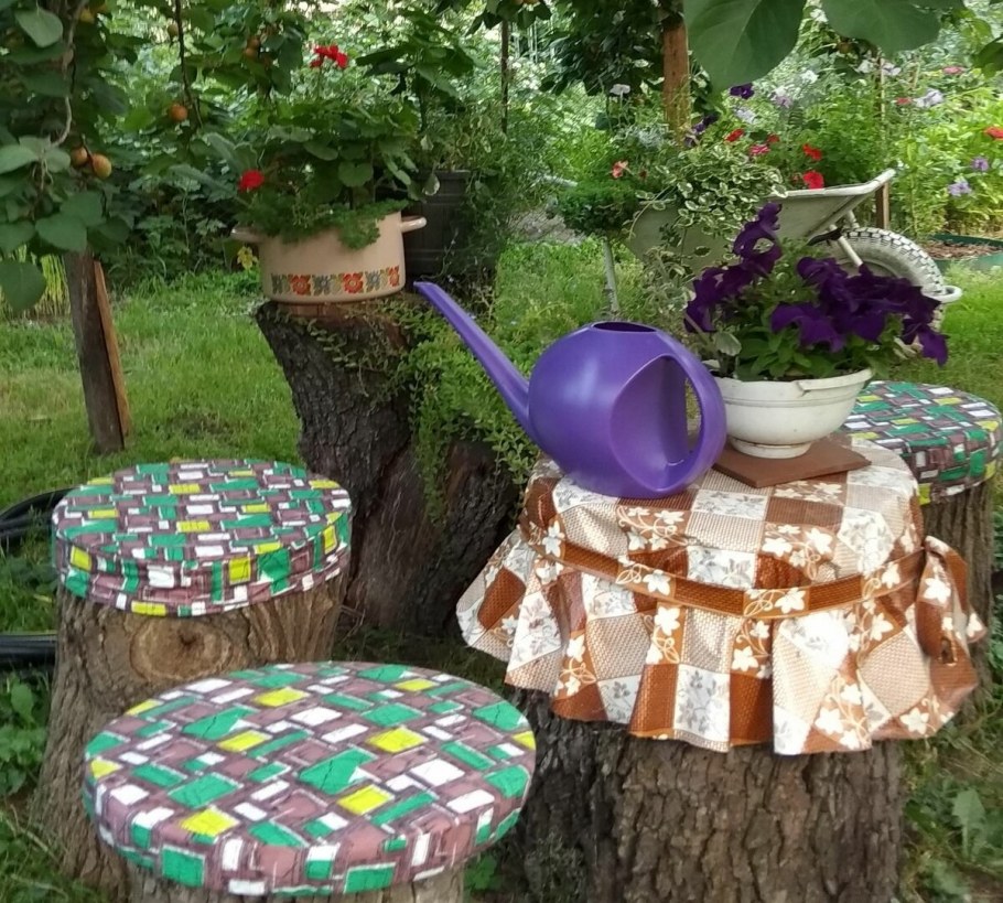 Клумбы из подручных материалов