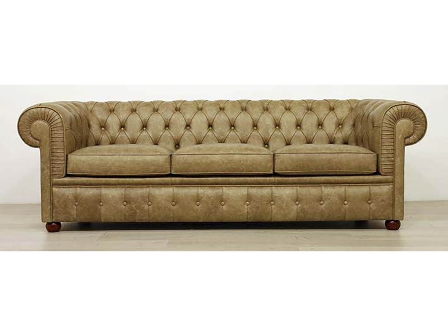 Кресло Честер зеленое из экокожи