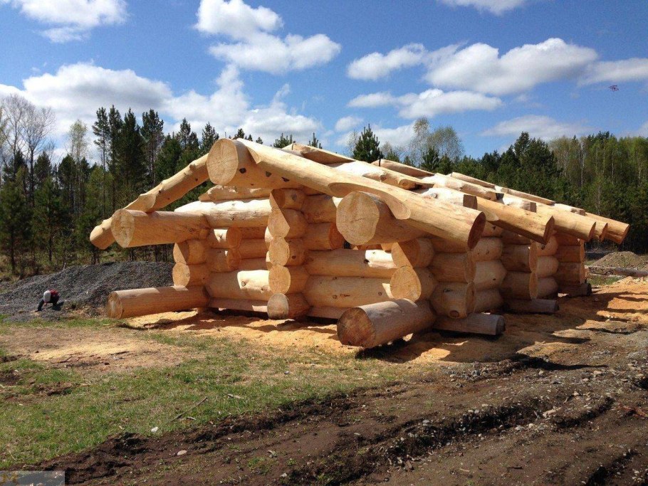 Баня с оцилиндрованого бревна кедра 4×6