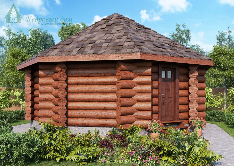 Сруб бани 10х10 из бревна