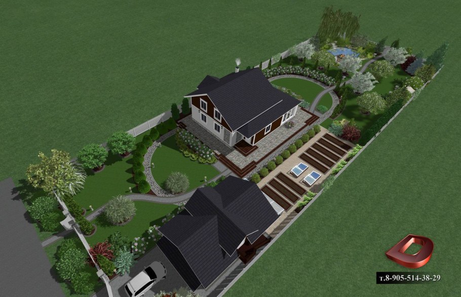 Планировка загородного участка 30 соток