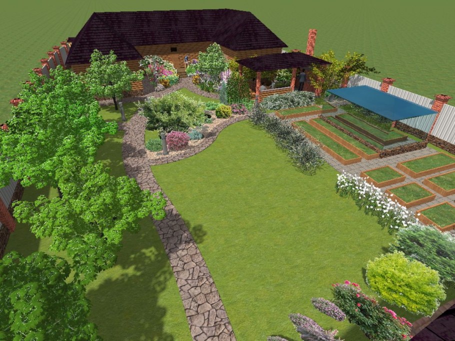 Планировка участка 8 соток 40х20