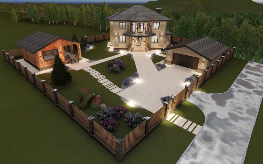 Ландшафт земельного участка