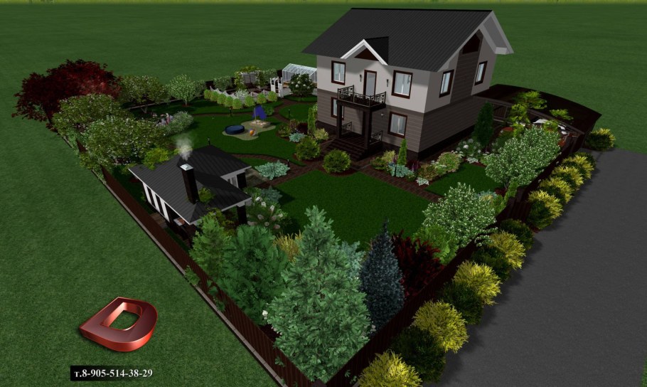 Планировка участка 25 соток погребок