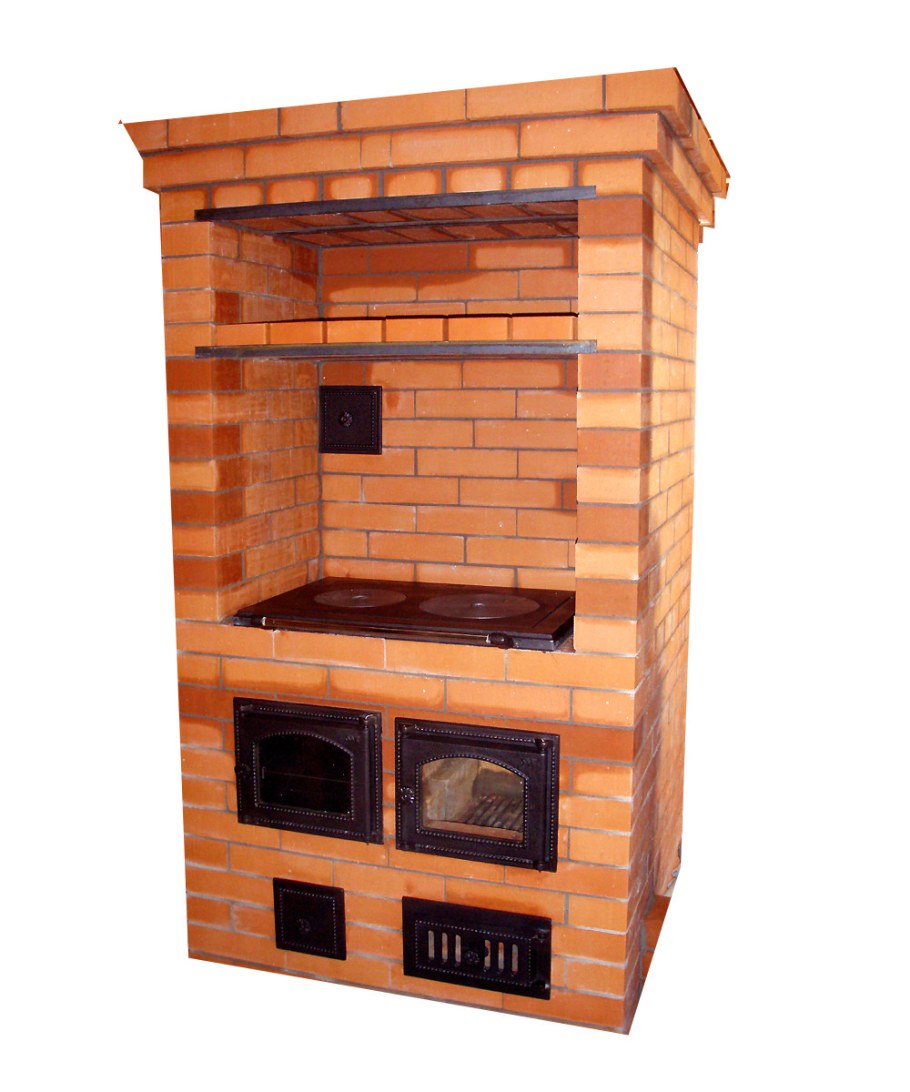 Отопительная кирпичная печь 100кв