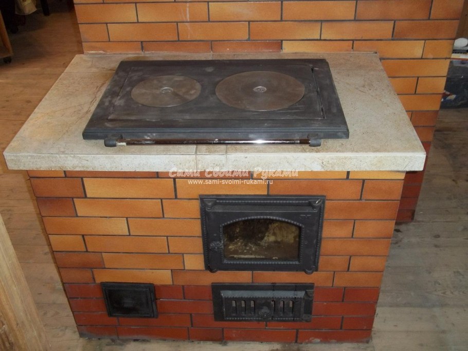 Отопительная кирпичная печь 100кв