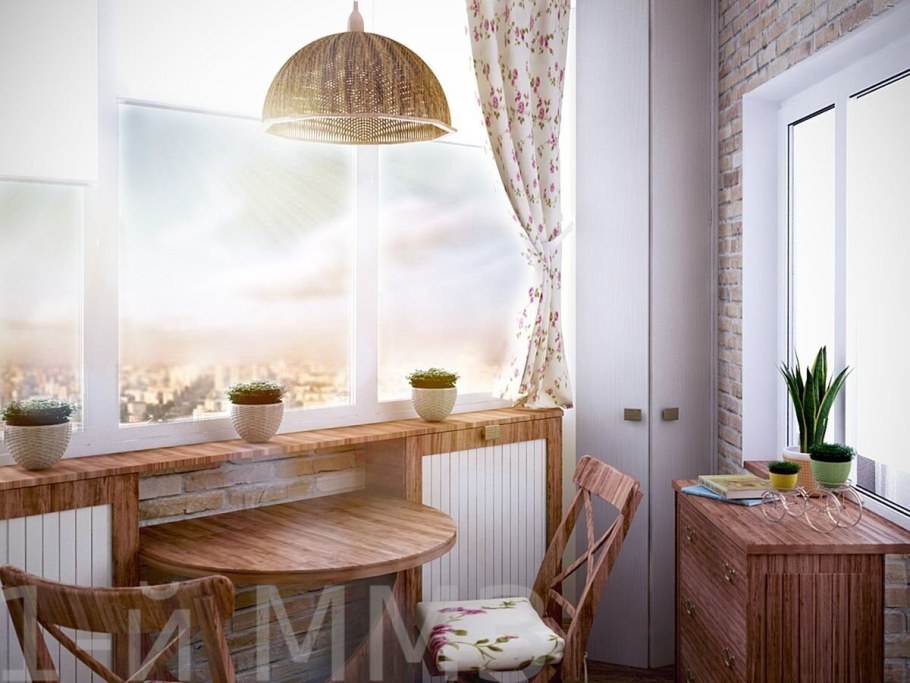 Интерьер балкона