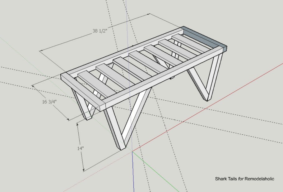 Лавка табурет чертеж