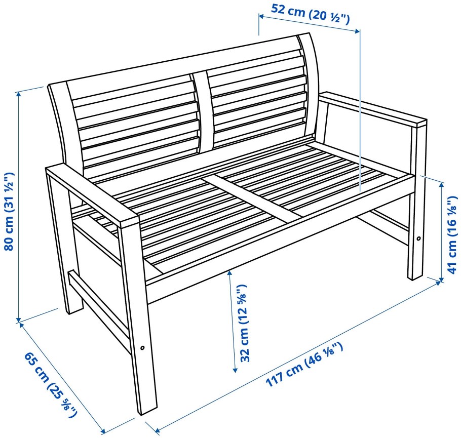 Скамейка Садовая со спинкой из профильной трубы чертежи с размерами