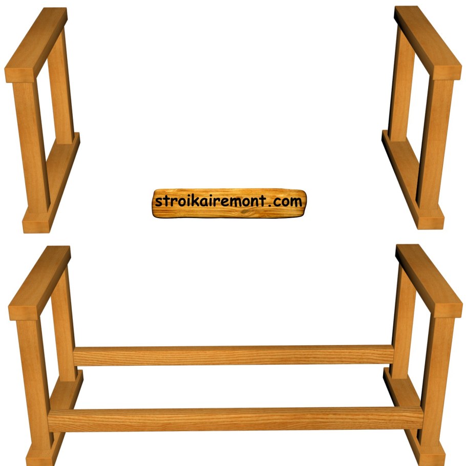 Самый простой чертеж табуретки