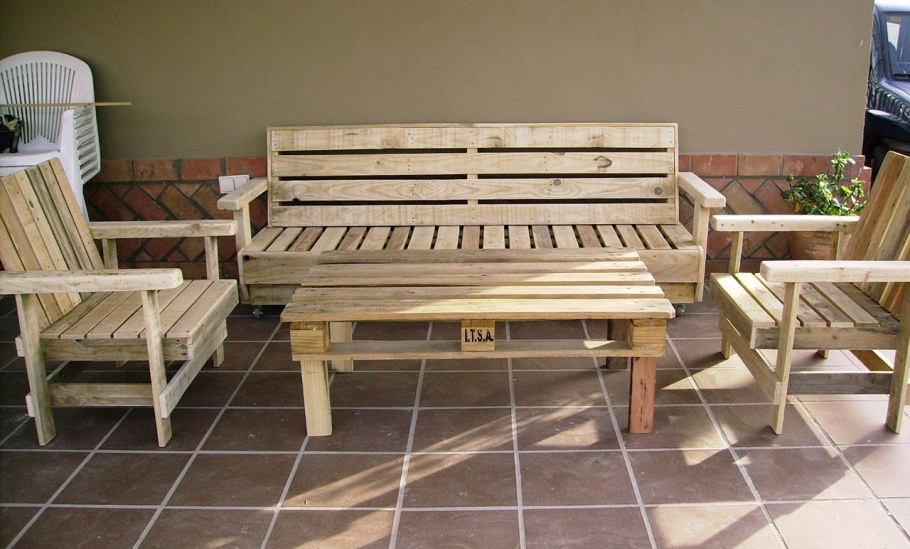 Садовая мебель палет белый