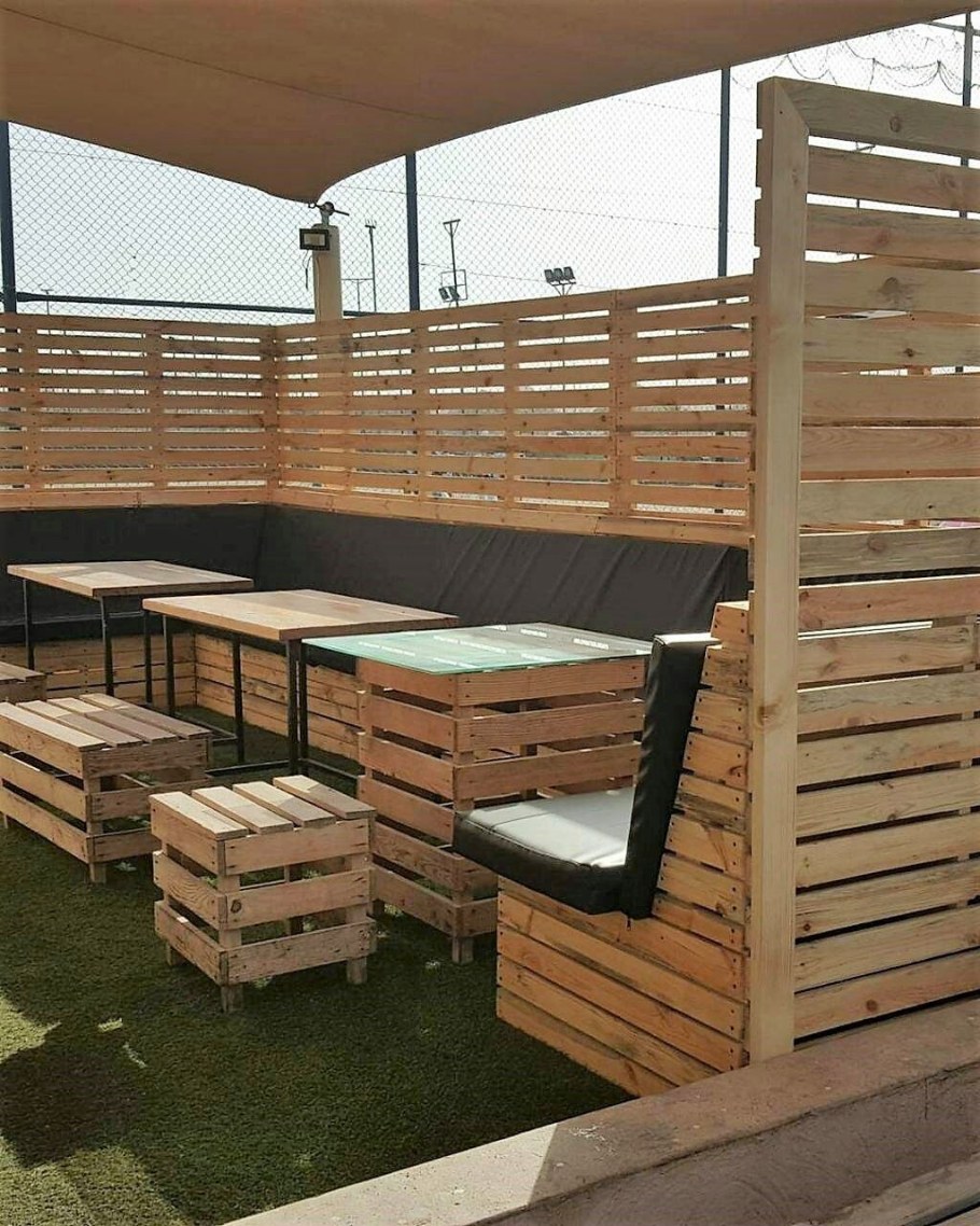 Мебель из поддонов для террасы
