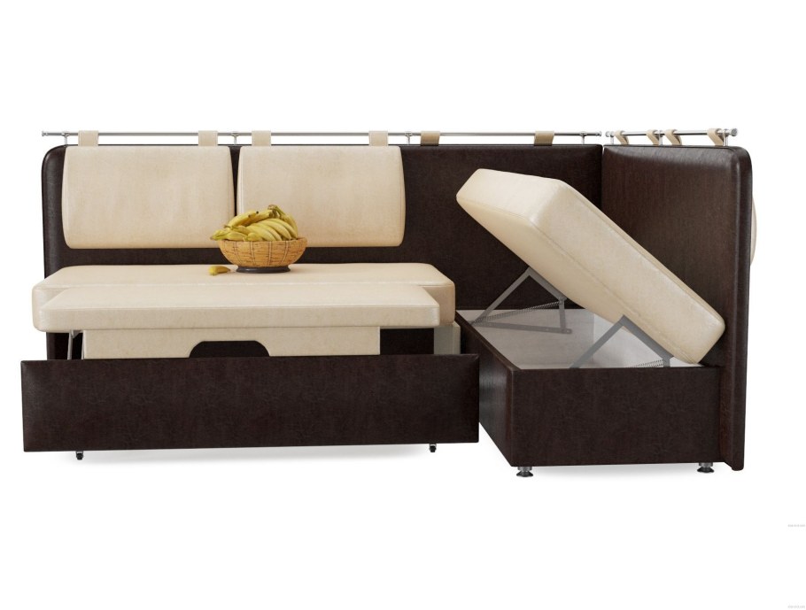 Угловой диван на кухню серый