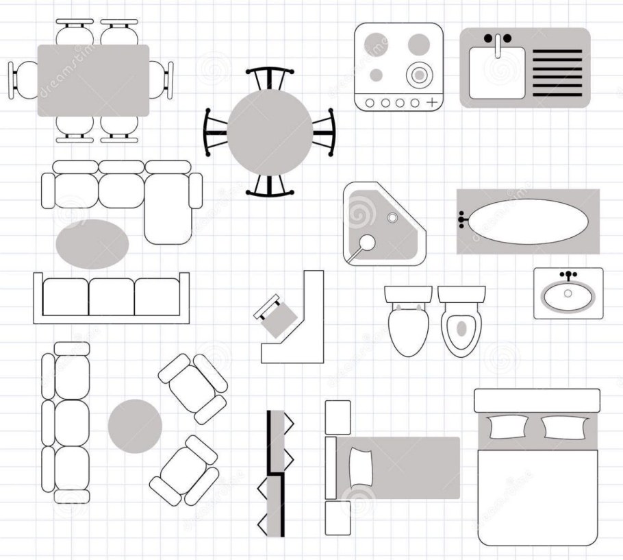 Значки мебели для планировки