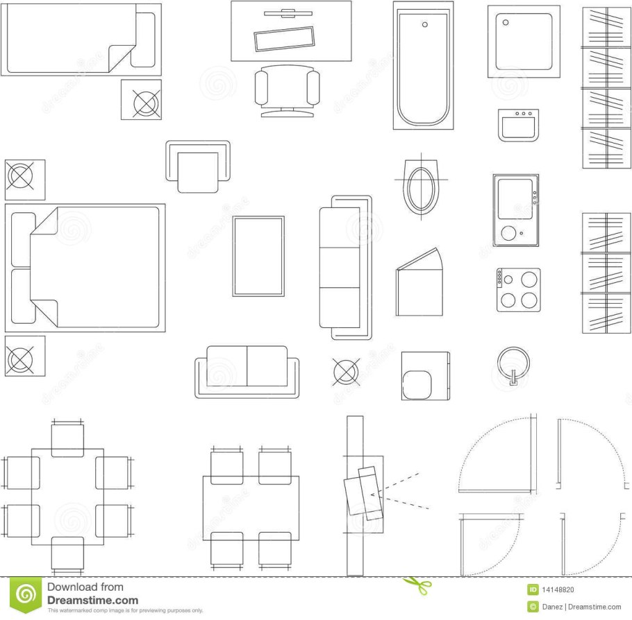 Угловой диван вид сверху