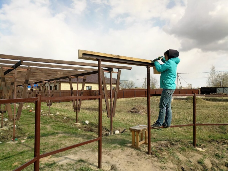 Опора для винограда деревянная