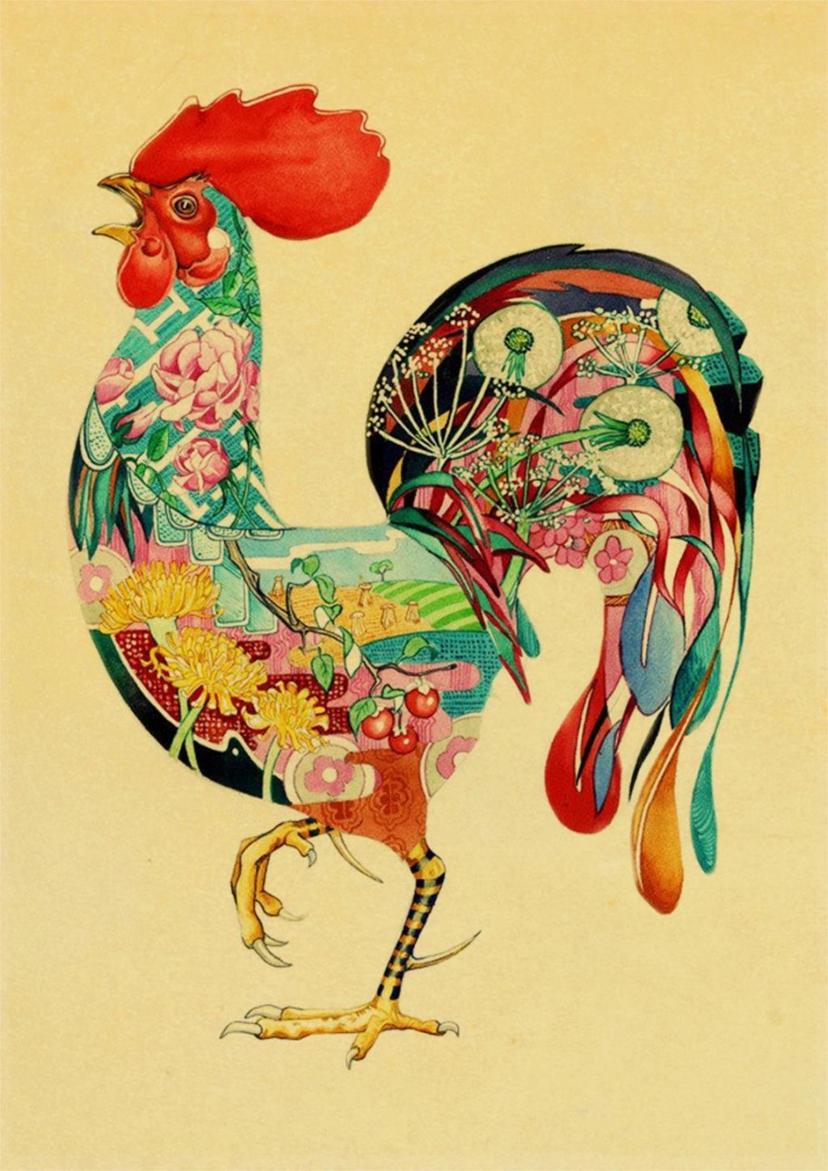 Стилизованные животные в цвете