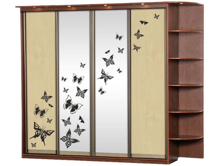 Виниловая наклейка на шкаф купе