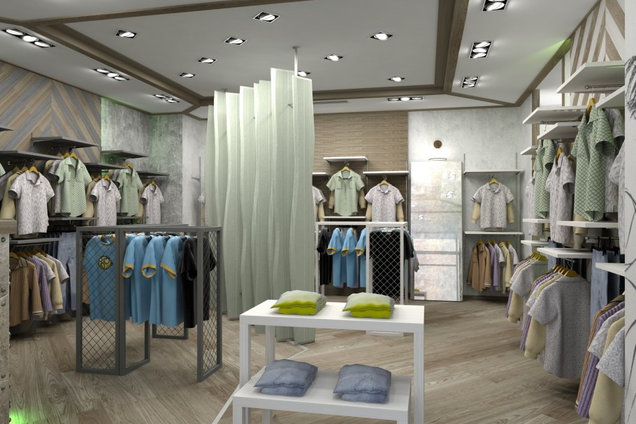 Интерьер бутика женской одежды
