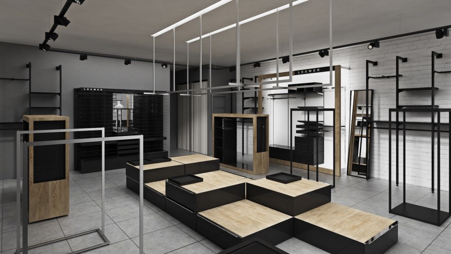 Примерочная в стиле лофт