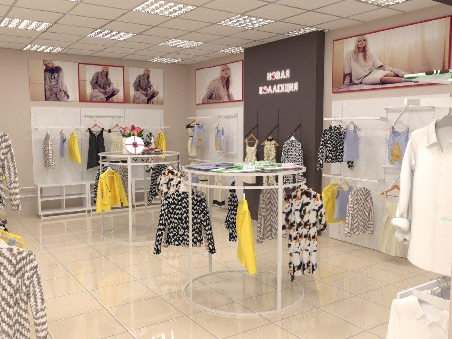 Внутрь магазина одежды