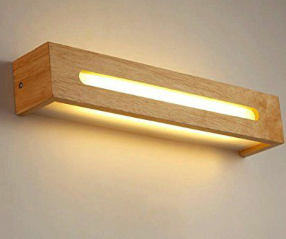 Светильник диодный из дерева