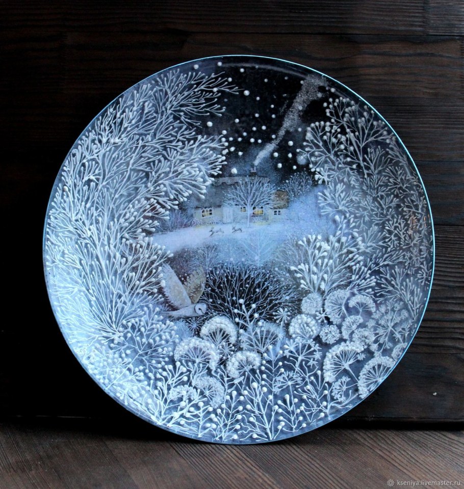 Декор тарелки на стену