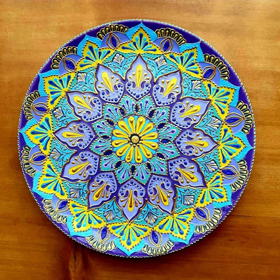 Тарелка настенная 19 см; декор "кувшинка"бтф0633