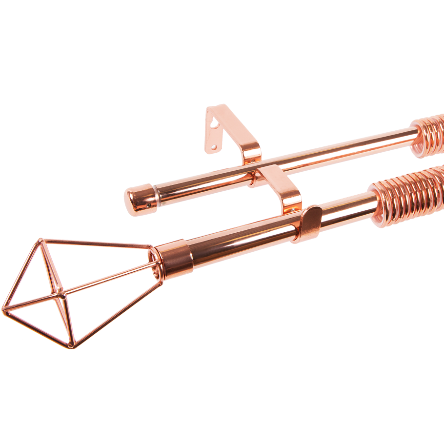 Карниз двухрядный Classic 160 см металл цвет коричневый