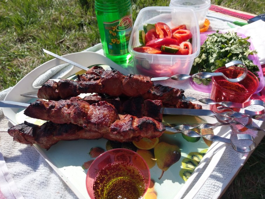 Сервировка шашлыка