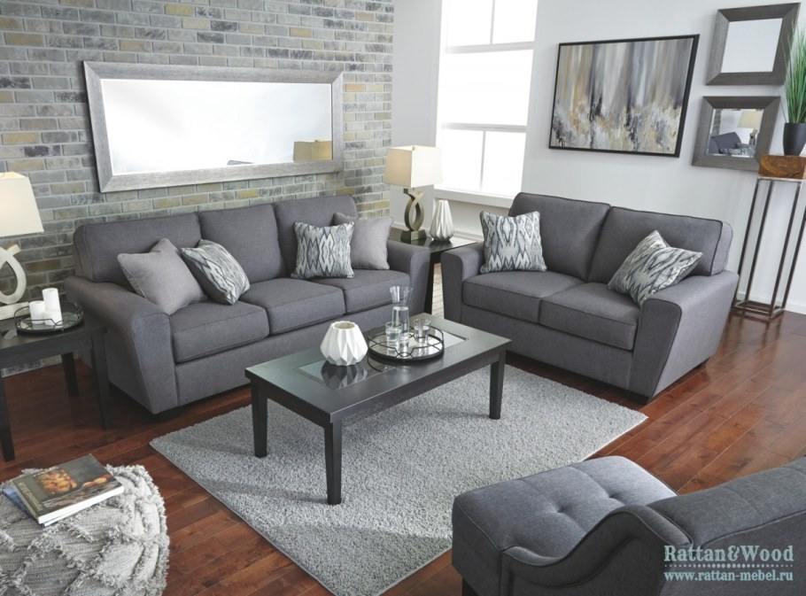 Серый диван в интерьере