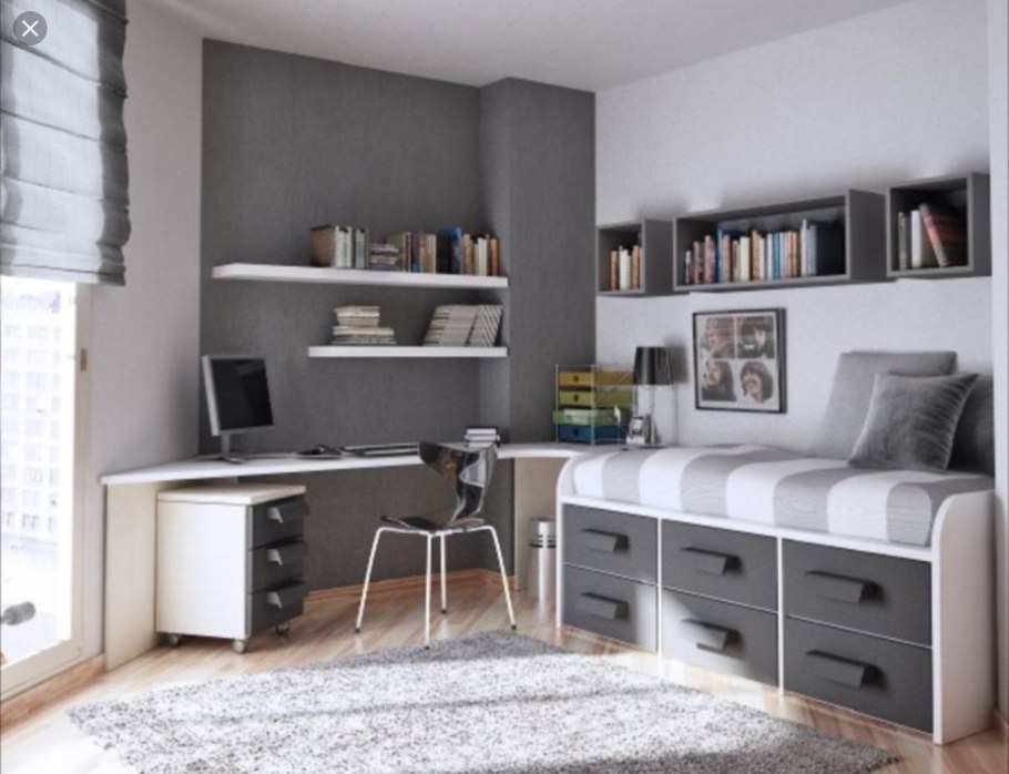 Серая мебель в детскую