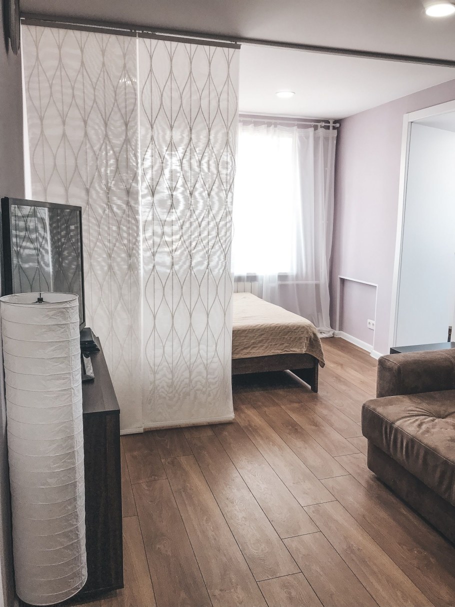 Зонирование шторами