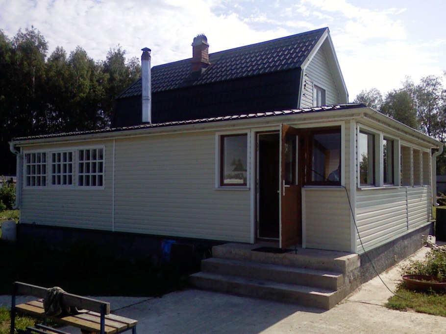 Веранда в двухквартирном доме