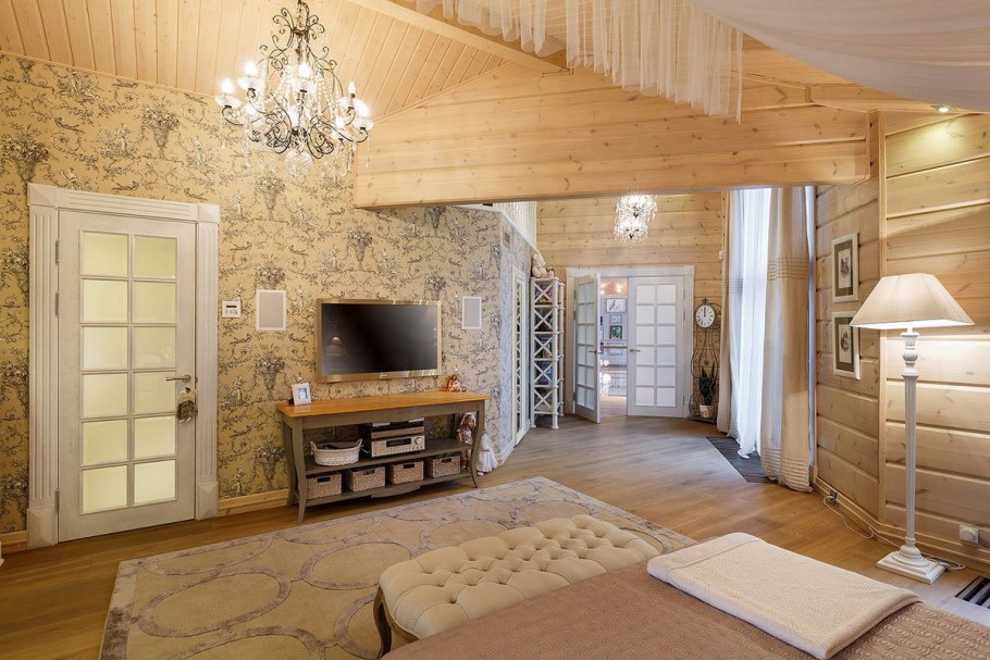 Тиккурила имитация бруса в интерьере