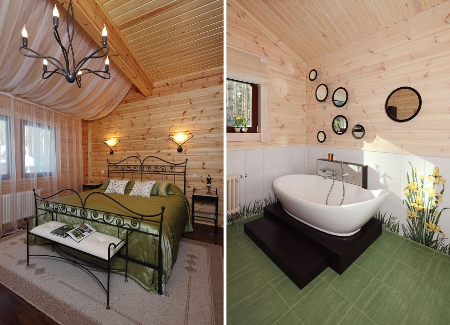 Деревянная вагонка в интерьере