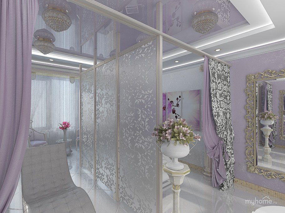 Перегородки в салоне красоты для зонирования