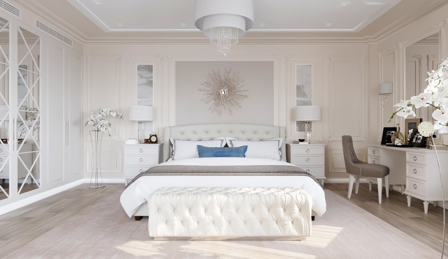 Комната для девочки подростка с белой мебелью