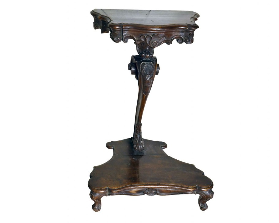 Стол геридон резной антикварный