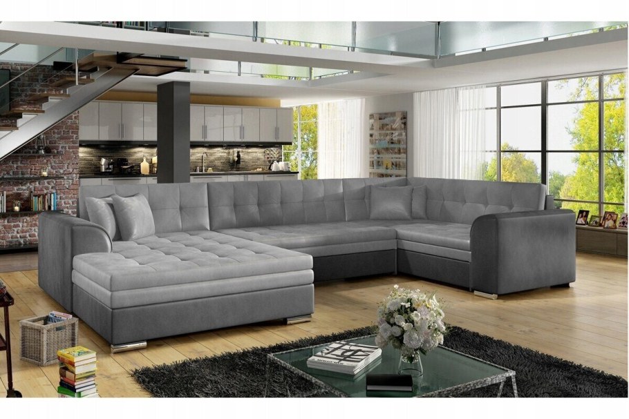 Диван угловой Grey & Black Sectional w/ Sleeper