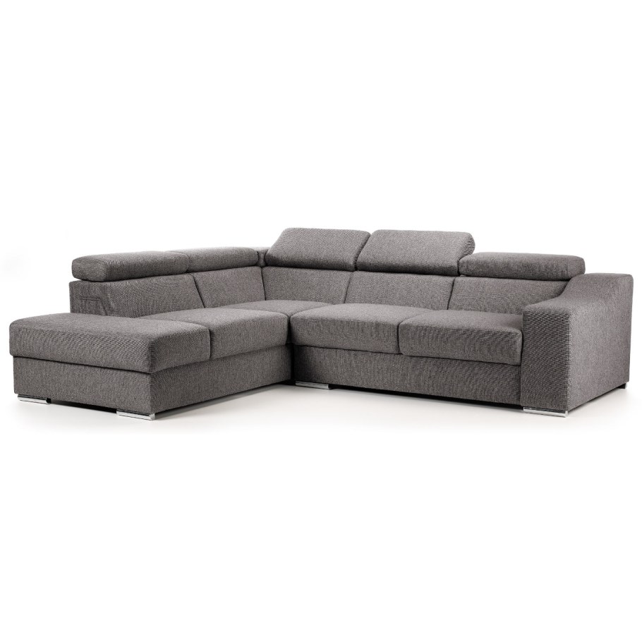 Большой кожаный п образный диван