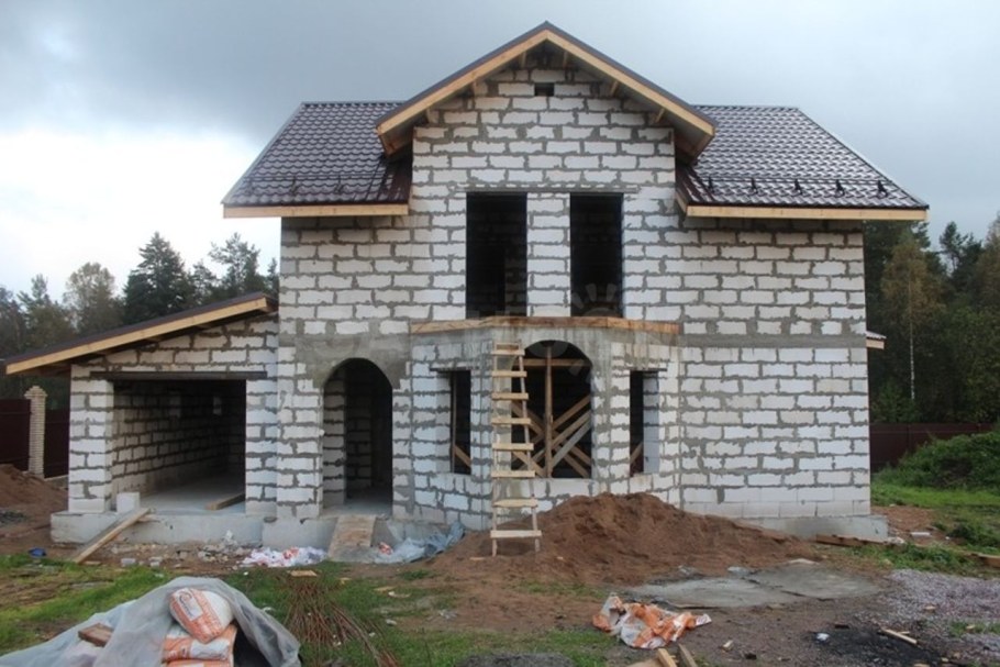 Баня из газобетона 6х4