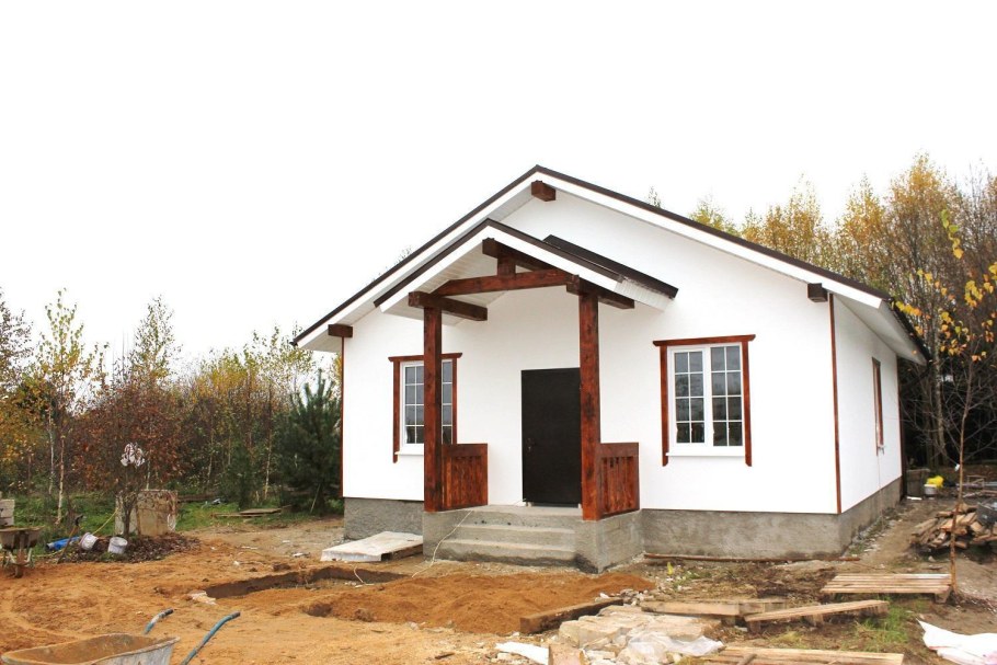 Баня 4 на 8 из пеноблоков