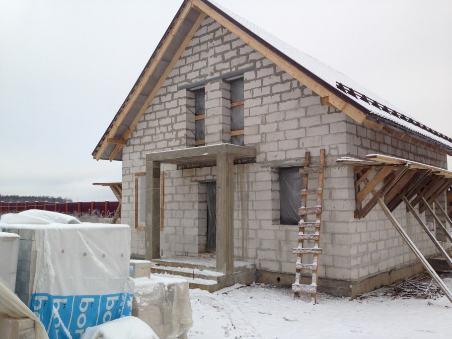 Баня 6х5 из пеноблоков