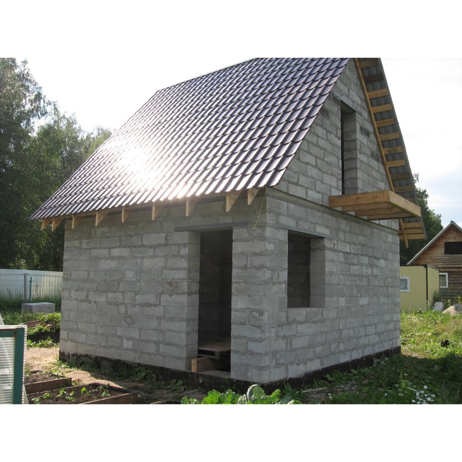 Одно этажный дом из газаблока