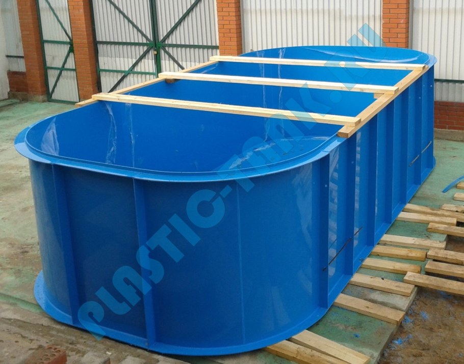 Бассейн пластиковый 5х2.5х1.5 из полипропилена