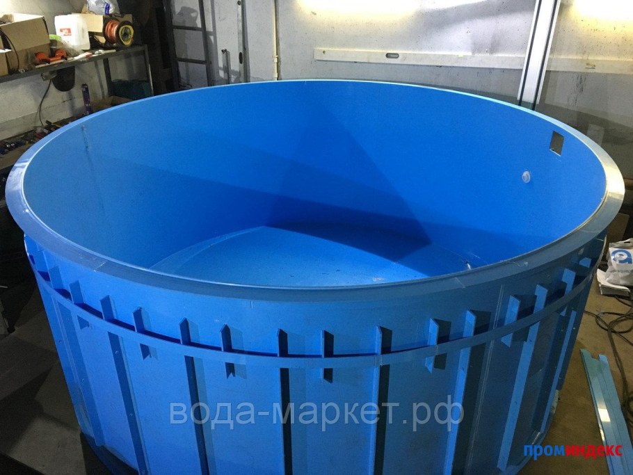 Бассейн, купель прямоугольная малая на 2100 литров