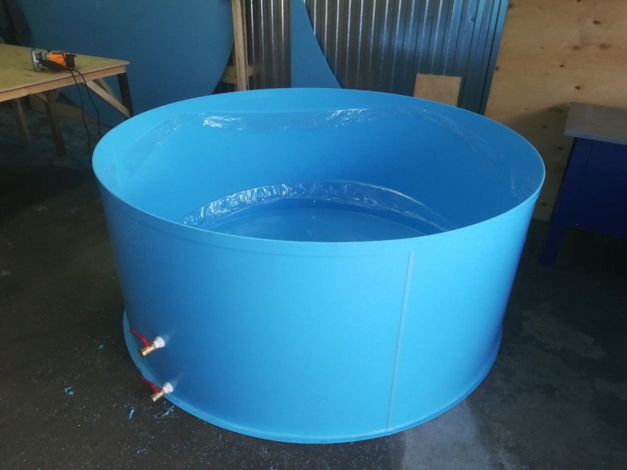 Купель большая круглая синяя d=2м v=3100л